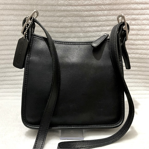 Coach Handbags - Coach Vintage EUC Legacy Black Leather Mini Crossbody Bag 6610
